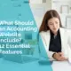 What should an accounting website include
