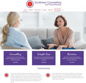 Website Design - Sunflower Counselling
