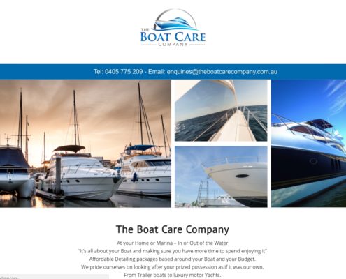 Website Design - The Boat Care Company