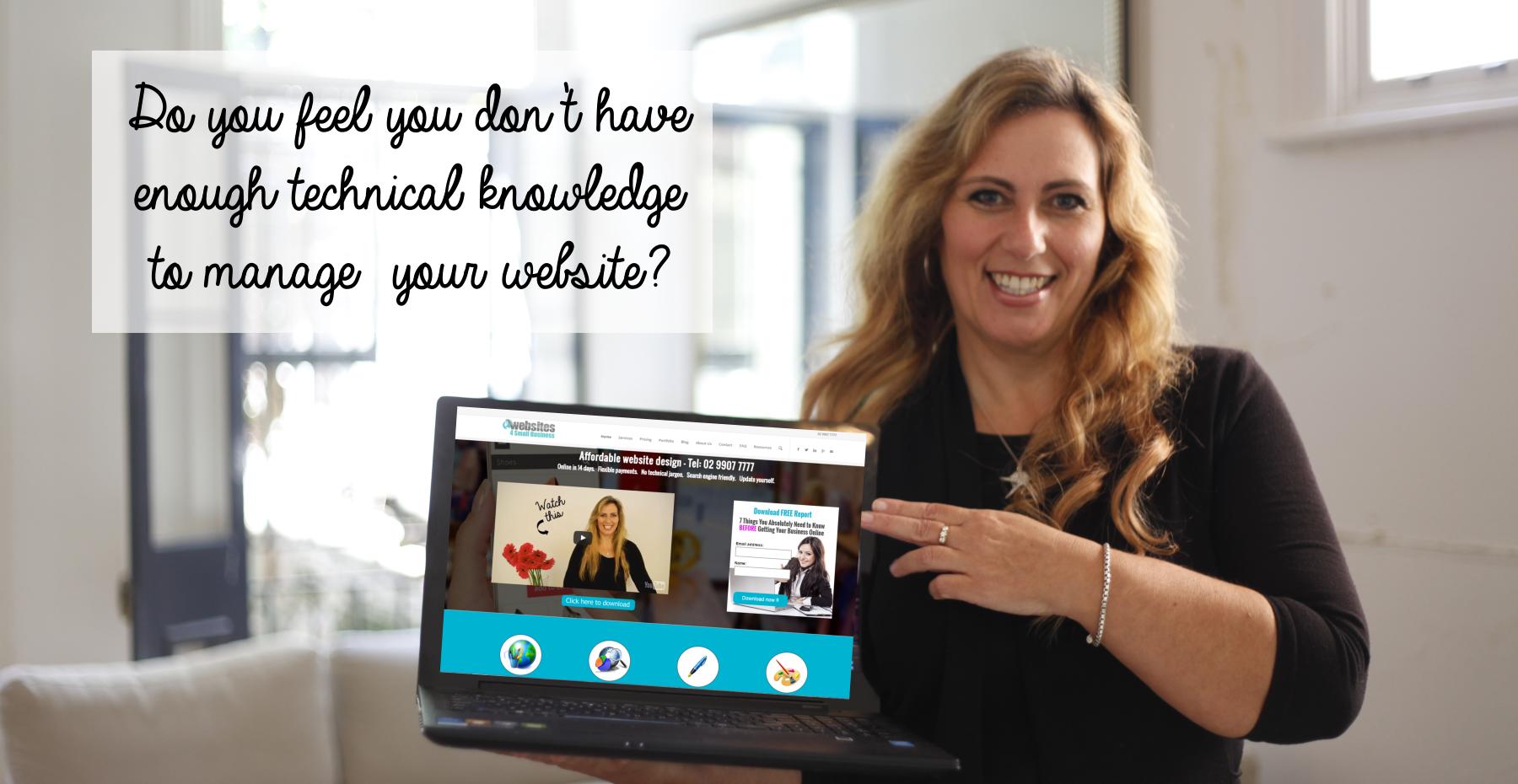 Ivana Katz - Do you feel you don't have enough technical knowledge to manage your website?