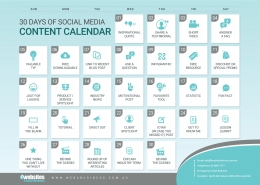 30 days of social media content calendar