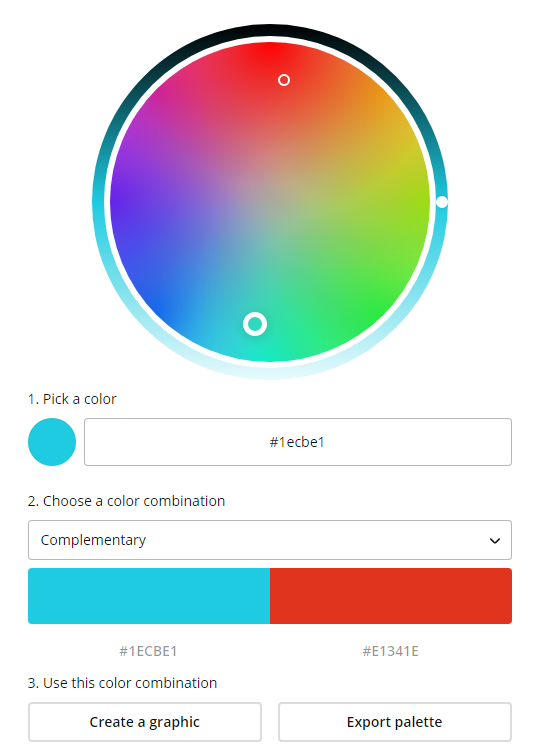 Canva Colour Wheel