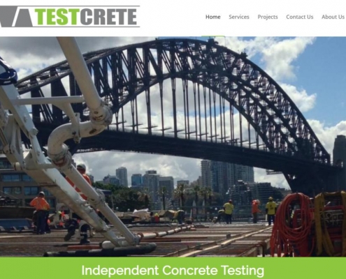 Testcrete website