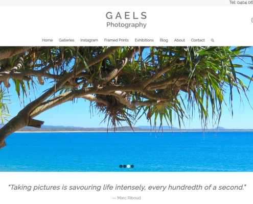 Gaels Photography Website Design