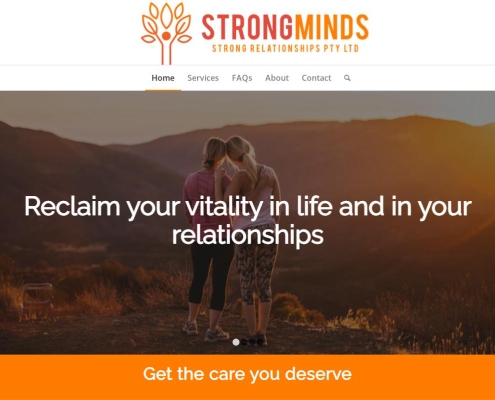 Strong Minds Strong Relationships Website Design