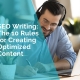 Business owner writing SEO optimised content for his website