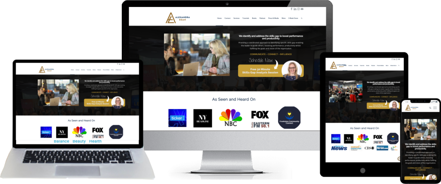 Website design for Alexandra Egan