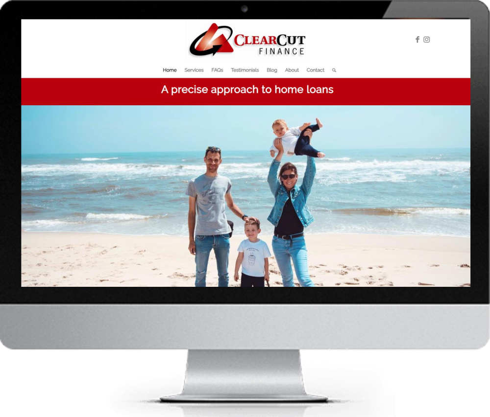 Website design for clearcut finance