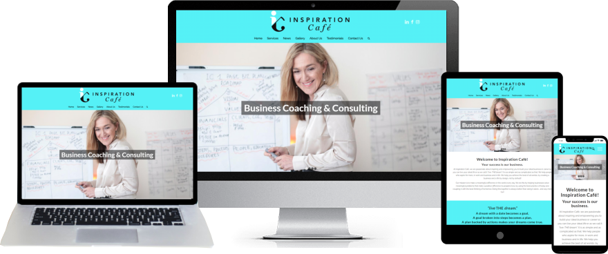 Website design for Inspiration cafe