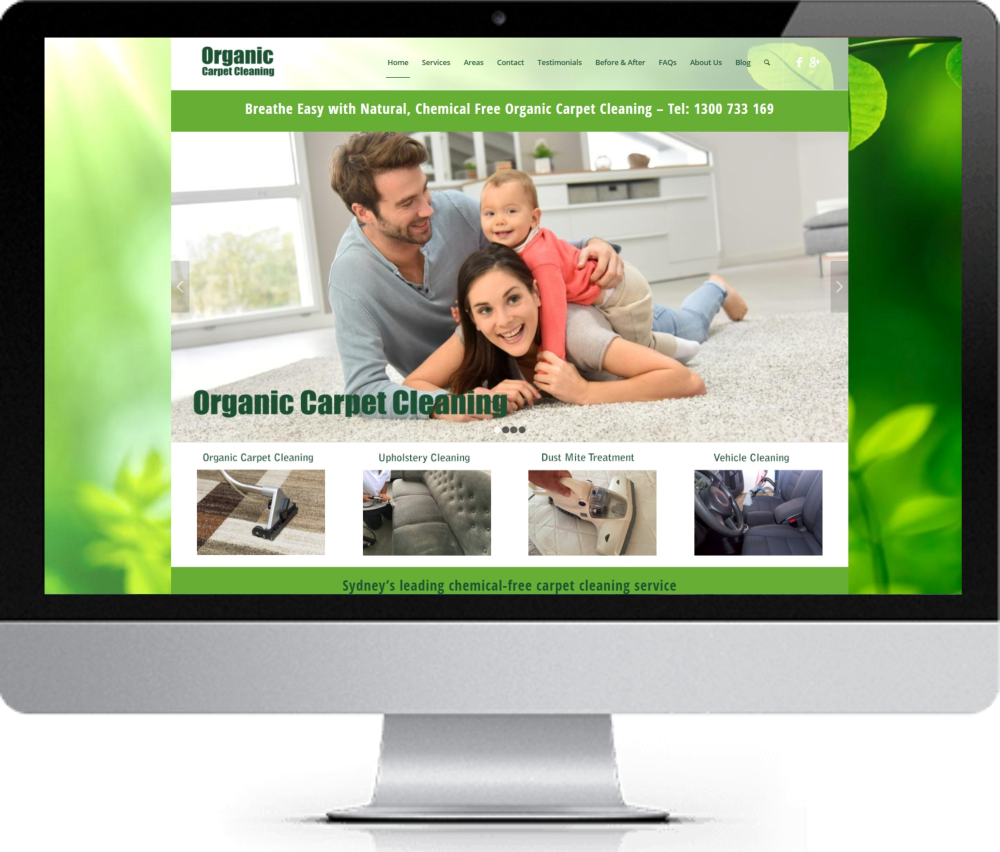 Website design for Organic clean