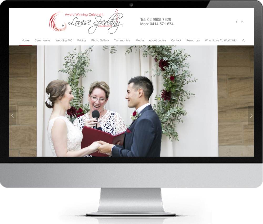 Website design for wedding