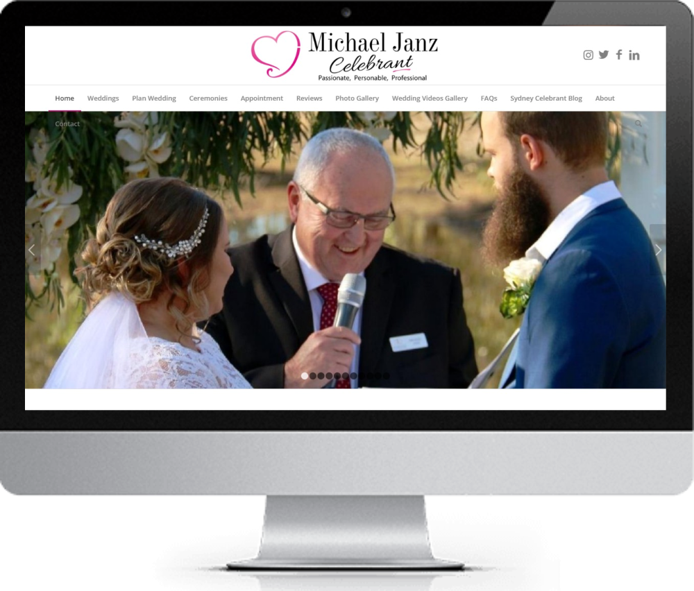 Website design for wedding