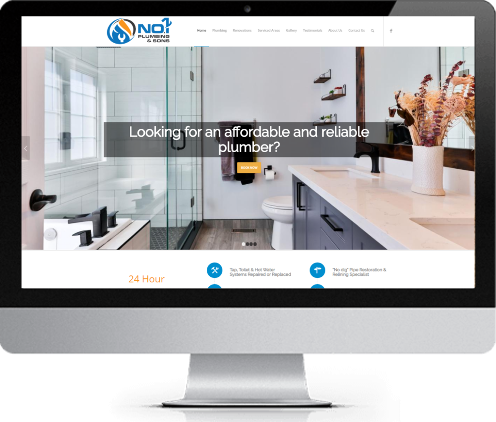 Website design for No 1 plumbing