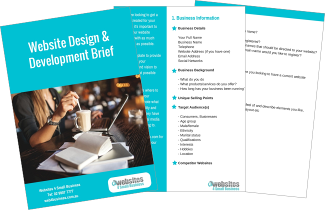 Website design and development brief example