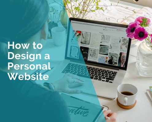 A female business owner creating a personal website