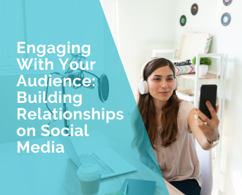 Woman showing us how to engage with audience and build relationships on social media