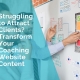 Transform your coaching website content
