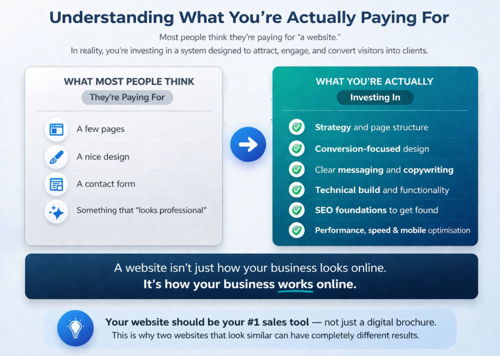 Understanding what you are paying for in a website