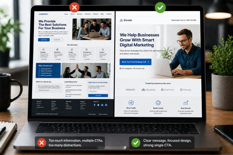 Common landing page mistakes