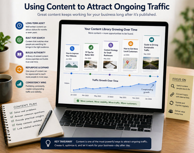 Using content to attract traffic