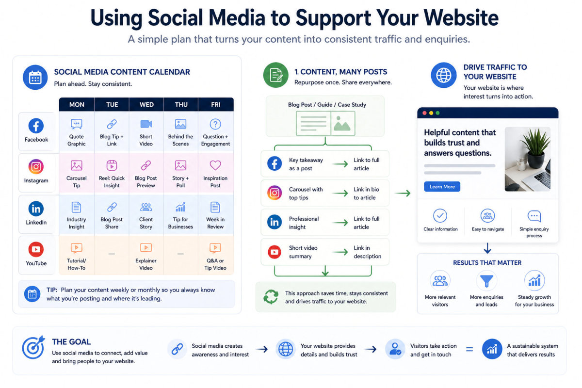 Using social media to support your website