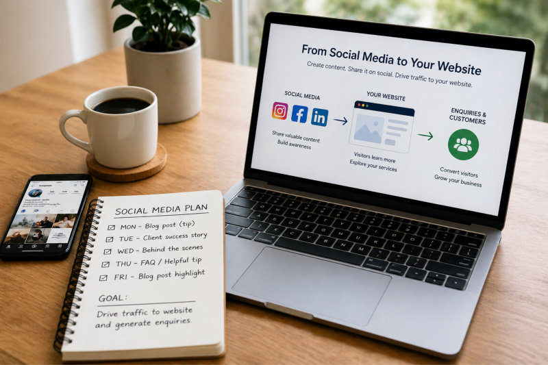 Using social media to support your website