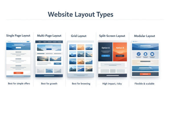 Website layout types