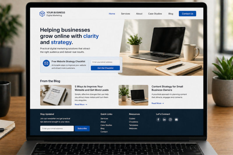 Where to place email sign ups