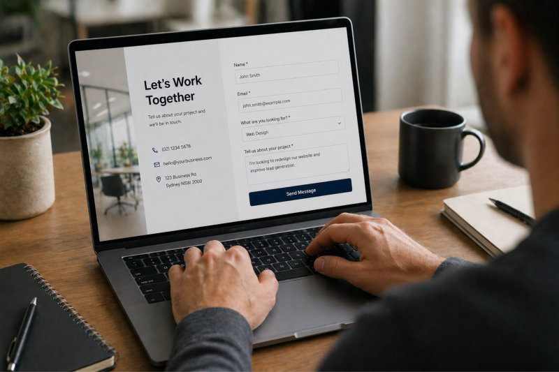 Where to place the contact forms