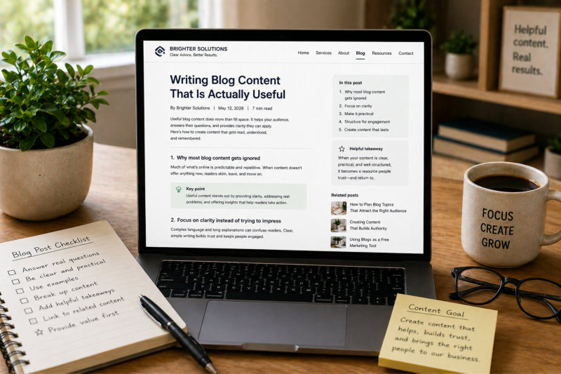 Writing useful blog content