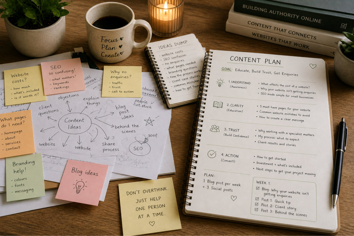 Planning content for your website