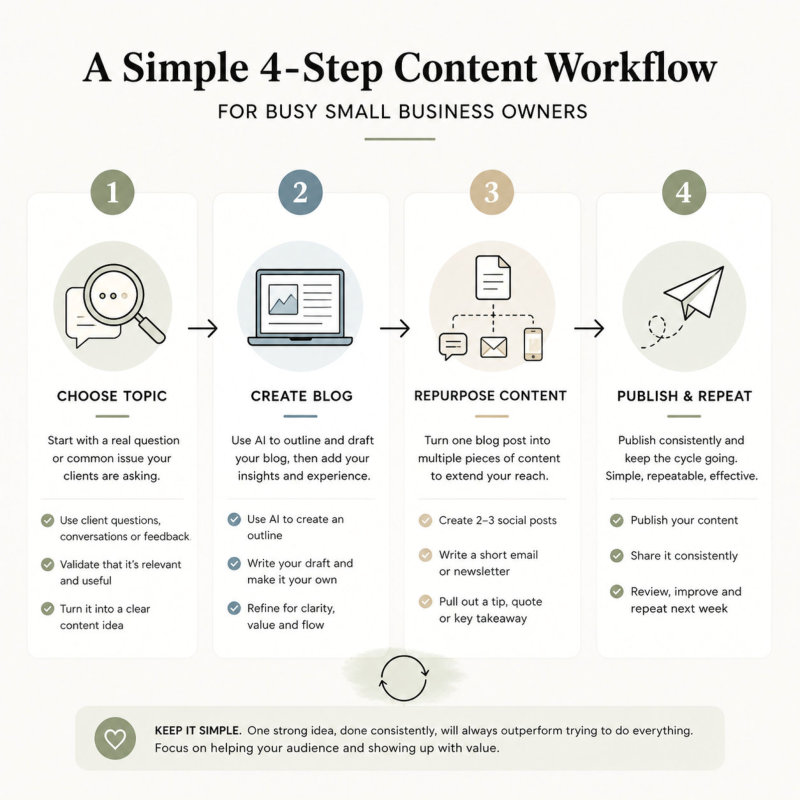 Turning AI into a 4 step content flow