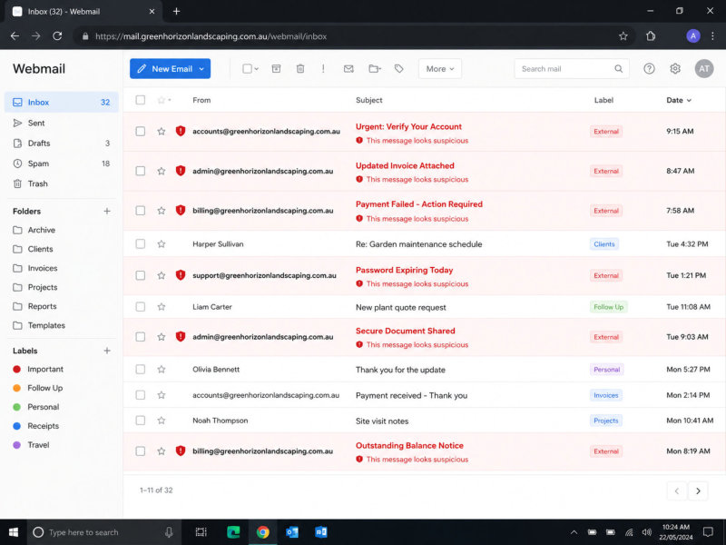 Phishing emails