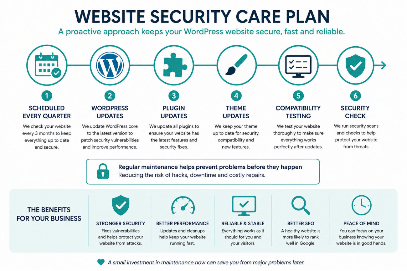 Website security care plan